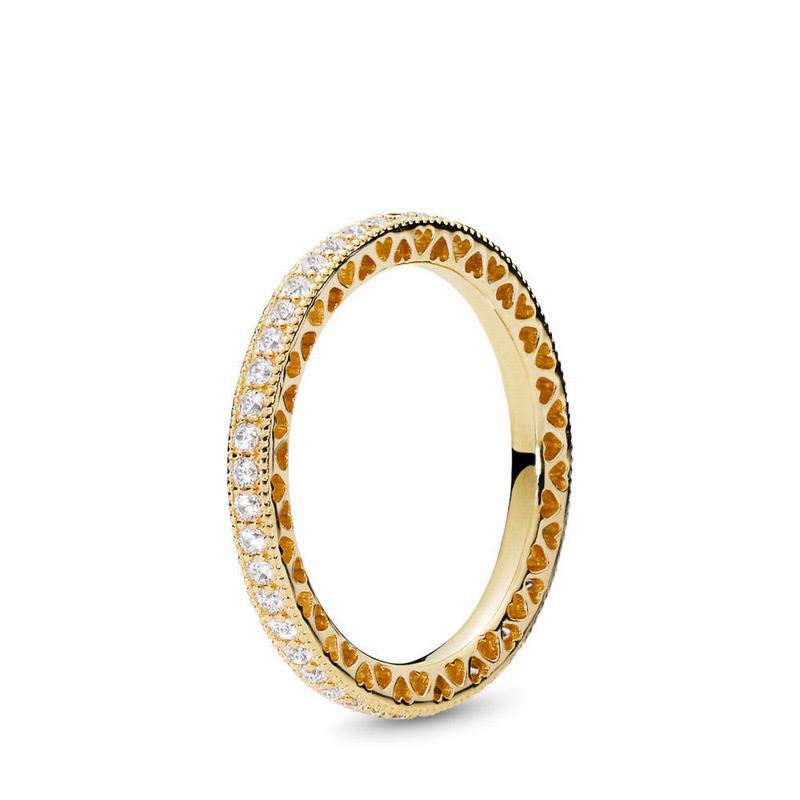 Pandora Shine™ Hearts Stackable Ring Gold Egypt IO1249370